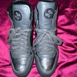 Grey mens Gucci sneakers- size 10 US- Gently used- reasonable offers accepted
